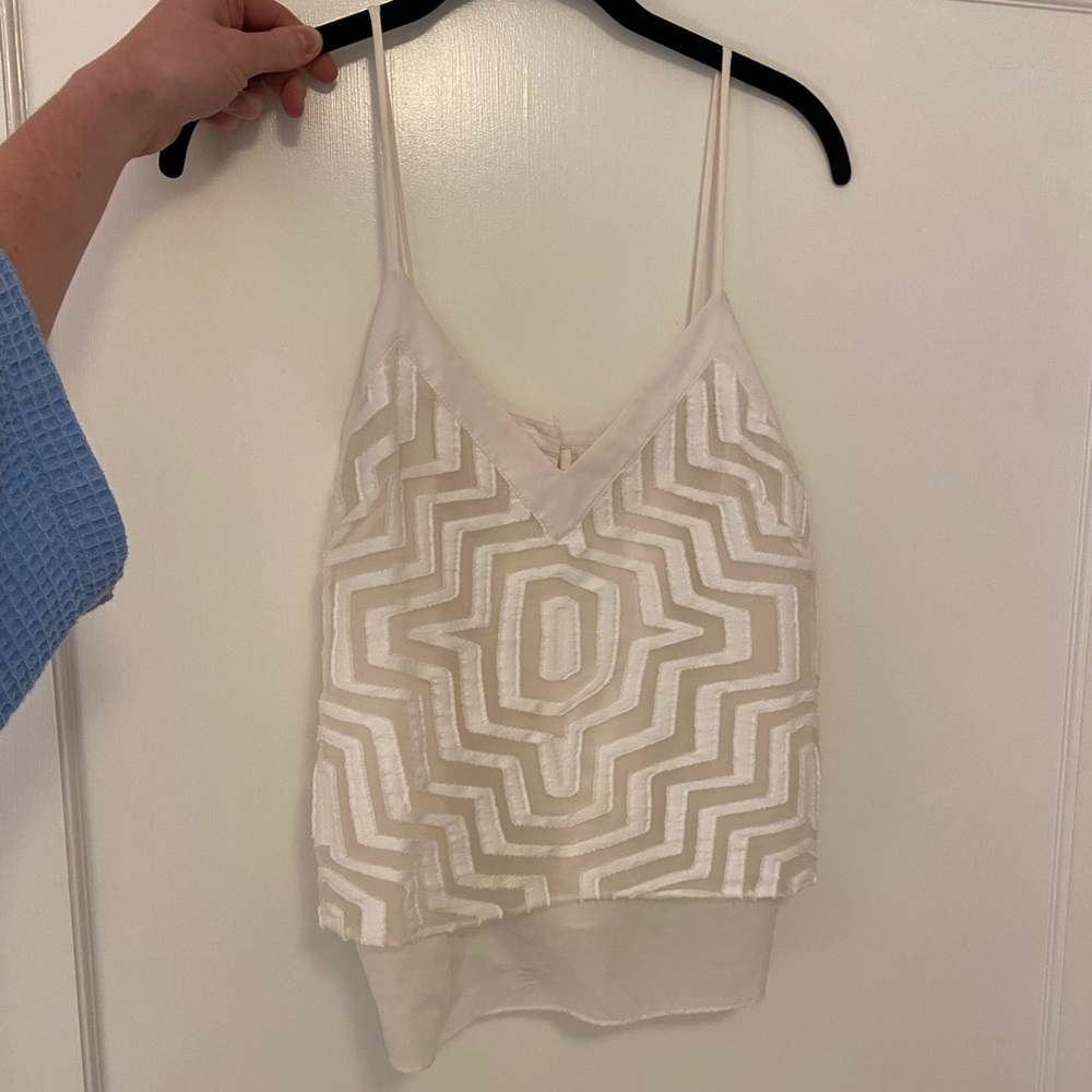 PRICE DROP Milly white geometric patterned tank